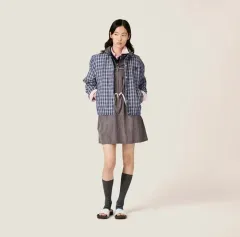 ミュウミュウ 25SS チェック ブルゾン ジャケットのサムネイル