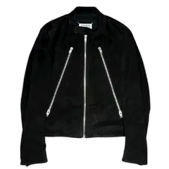 MAISON MARGIELA(メゾンマルジェラ) 24AW 5ZIP LEATHER JACKET - Black Suede 5ジップ レザー ジャケット スウェード S50AM0622 46(S程度) ブラック 八の字 ライダースのサムネイル