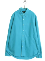 【お得なクーポン配布中!】 90s ラルフローレン 長袖 ボタンダウン シャツ メンズ L / オールド ポロ 長袖シャツ ワイシャツ オックスフォード コットン ワンポイント