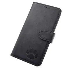 【新品】 case for iPhone 16 Pro カバー アイフォン16 プロ ケース手帳型 猫 肉球の跡 マグネット開閉式 カードポケット付き 横開きスタンド 財布型 全面保護 (M1-黒, に適用するiPhone16 pro)