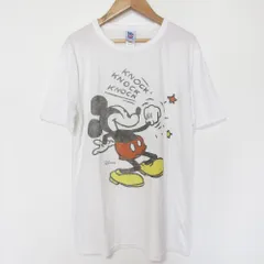 美品 JUNKFOOD BEAMS ジャンクフード ビームス ディズニー ミッキー 半袖 Tシャツ Mサイズ ホワイト メンズ 古着 中古 USED