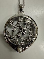 未使用】MIKIMOTO ミキモト ルーペ付き ロングネックレス 1粒パール