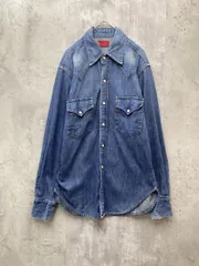 LEVI'S リーバイス RED TAB デニム シャツ カジュアルヴィンテージ風 sizeM/ブルー ■◇◎メンズ