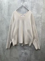 OPAQUE.CLIP オペークドットクリップ シルキーウールMIX Vネックニット ニット セーター 薄手 シンプルsize38/M/ベージュ ■◇ レディースのサムネイル