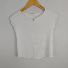 Andemiu アンデミュウ ハートネック Tシャツ ホワイト レディース 古着 シンプルのサムネイル