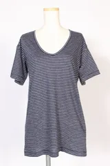 ラグ&ボーン RAG&BONE JEAN Tシャツ ボーダー 半袖 リネン混 XS 紺 ネイビー ts/0409のサムネイル