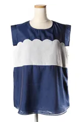 チェスティ Chesty 18SS Scallop Organdie カットソー フレンチスリーブ 半袖 1 紺 ネイビー /tk0418のサムネイル