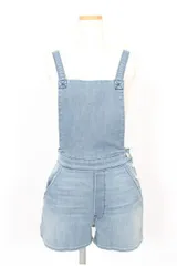 マザー mother SWOONER SHORT オーバーオール サロペット デニム ショート USED加工 24 青 ブルー /kk0415のサムネイル