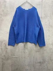 OPAQUE.CLIP オペークドットクリップ ボートネック ニット セーター 鮮やか 華やか ゆったり 体型カバー sizeS/ブルー ■◇ レディースのサムネイル