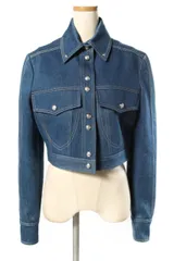 バルマン BALMAIN ジャケット デニム ショート 38 青 ブルー amy0422のサムネイル