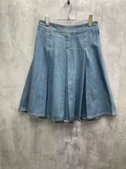 MARC JACOBS マークジェイコブス ウォッシュ加工 プリーツ フレア デニムスカート カジュアルsize4/青 ■◇ レディースのサムネイル