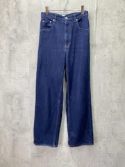 AZUL BY MOUSSY アズールバイマウジー ハイウエスト ワイド デニムパンツ シンプル カジュアルsizeM/ネイビー ■■ レディース