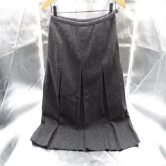 BURBERRY BLUELABEL バーバリー ブルーレーベル スカート プリーツスカート グレー スウェード サイズ38 9～11号 Mサイズ