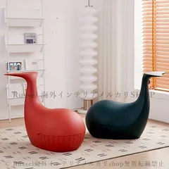 スツール クジラ形 ユニーク キュート おしゃれ かわいい インテリア 北欧 オットマン 動物 アニマル 化粧 椅子 いす イス グレー 4-7のサムネイル