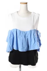 アビィ avie ロイヤルポンチ ラッフルスリーブ レス カットソー /yy0415のサムネイル