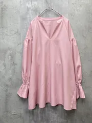 OPAQUE オペーク プリーツ キャンディスリーブ プルオーバー シャツ sizeM/ピンク ■◇ レディースのサムネイル