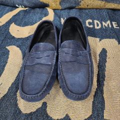 未使用級】トッズ ゴンミーニ ドライビングシューズ スエード ネイビー