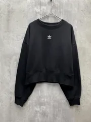 adidas アディダス 裏起毛 アディカラー エッセンシャルズ クルーネック スウェット sizeS/黒  ■◇ レディース
