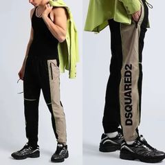 DSQUARED2ディースクエアードヘムロゴBradナイロンジョガーパンツ52 