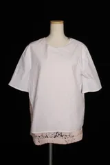 エムエスジーエム MSGM ブラウス 半袖 インナーレース 40 白 ホワイト /ry0424のサムネイル