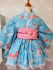 通常出品♡Mサイズ♡浴衣ドレス♡ハンドメイド♡ - メルカリ