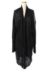 アパルトモン ドゥーズィエムクラス L'Appartement DEUXIEME CLASSE 18SS カーディガン ニット ロング 長袖 リネン 黒 ブラック ayy0507のサムネイル