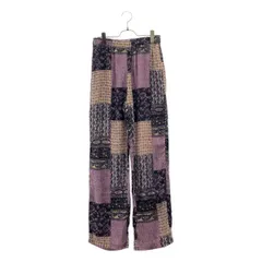 【美品】  sara mallika / サラマリカ | PATCHWORK PRINT RELAX PANTS / レーヨン 総柄 ドローストリング パンツ | パープル系 | レディース