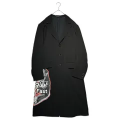 YOHJI YAMAMOTO POUR HOMME(ヨウジヤマモトプールオム) 17AW Print Embroidery Long Jacket 袖山 ハンド ステッチ プリント 刺繍 ジャケット HK-J38-127 2(M程度) ブラックのサムネイル