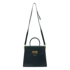 Salvatore Ferragamo / サルヴァトーレフェラガモ | ガンチーニ 2way レザー ハンドバッグ | ブラック | レディース