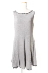 ナチュラルバイフォクシー NATURAL by FOXEY リュミエール ワンピース レース ノースリーブ ひざ丈 38 グレー 31149 /kk0508のサムネイル