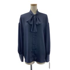 新品タグ付き Ballsey クリアデシン ボウタイブラウス ネイビー 36