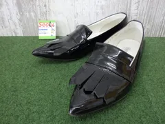 ラテナーチェ La TENACE パンプス ポインテッドトゥ エナメル ローヒール 黒 ブラック 38 レディース フラットシューズ 靴 中古品のサムネイル
