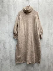 ZARA ザラ タートルネック 5分袖ニット ワンピース sizeM/ブラウン ■◇ レディース