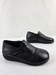 CAMPER スパイラルコメット レザースリッポン 黒 EU38 美品 - メルカリ