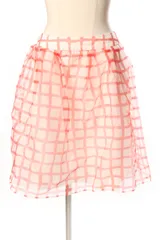 マーリエパーエフデ Maglie par ef-de チェック オーガンジー ギャザー スカート /au0425のサムネイル