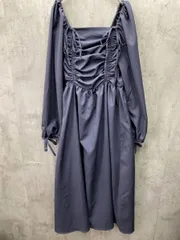 新品 continuer de NICE CLAUP コンティニューデナイスクラップ ドロスト ワンピース sizeF/ブルーグレー ■◆ レディース