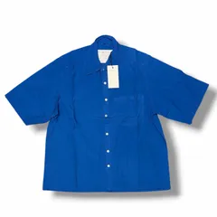 参考上代64900円 未使用 CAMIEL FORTGENS 25SS BOXY SHIRT ボクシーシャツ 半袖シャツ カミエルフォートヘンス CF.19.04.02.01 ブルー M （11528M）のサムネイル