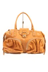 ボトキエ botkier バッグ ハンド レザー パイソン 型押し 茶 ブラウン /ms0529のサムネイル