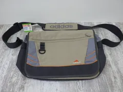 adidas アディダス ショルダーバッグ ポリエステル ベージュ グレー かばん 中古品