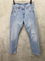 LEVI'S リーバイス S110782 501 '93 復刻 ボタンフライ カットオフ ストレート デニムパンツ sizeW25L28/水色 ■■ レディース