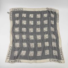 ✨希少✨CHANEL シャネル ココマーク シフォン ストール 大判 茶 箱付