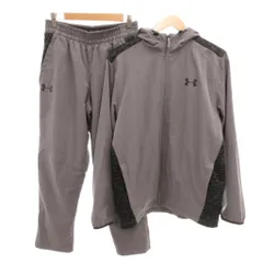アンダーアーマー UNDER ARMOUR スポーツウエア 上下セット ジャケット L パンツ M グレー フード付き 長袖 切り替え /TQ