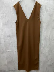 新品 neuna ヌナ 2WAY Uネック・Vネックロング ワンピース sizeS/茶 ■◆レディース