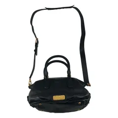 MARC BY MARC JACOBS / マークバイマークジェイコブス | レザー 2way ショルダーバッグ | ブラック/ゴールド | レディース