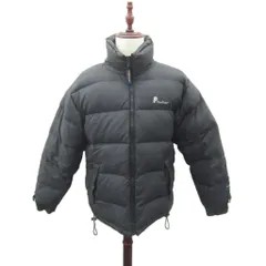 ペンフィールド Penfield ダウンジャケット 上着 ミドル丈 M 黒 無地 スタンドカラー ジップアップ ロゴ刺繍 /SY2 ■GY99のサムネイル