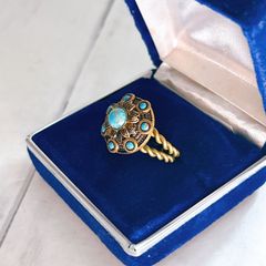 英国アンティーク 1904年 15金 ターコイズ .625 値下げ可能です - メルカリ