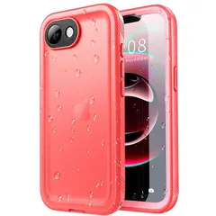 【新品】 SPORTLINK iPhone 16e 用 防水ケース - iPhone 17e 防水ケース IP68規格防水等級 防雪 防塵 耐衝撃 360°全面保護 ワイヤレス充電 フェイスID 認証対応 カメラ調整ボタン 操作便利 超薄型 ストラップ付き ア