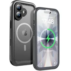 【新品】 SPORTLINK iPhone 17 用 防水ケース iPhone 17 MagSafe ケース完全防水 IP68防水等級 マグネット搭載 MagSafe対応 防雪 防塵 耐衝撃 360°全面保護 QI充電 フェイスID 認証対応 ワイヤレス充電 