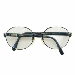 モスキーノ MOSCHINO 眼鏡 メガネ 度あり メタルフレーム ラウンド マーブル 54□17-140 黒 ブラック 5717 /XZ ■GY11のサムネイル