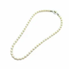 ノーブランド品 ネックレス リアルパール アクセサリー 真珠 Silver925 6mm 白 ホワイト ■GY11 /MQ